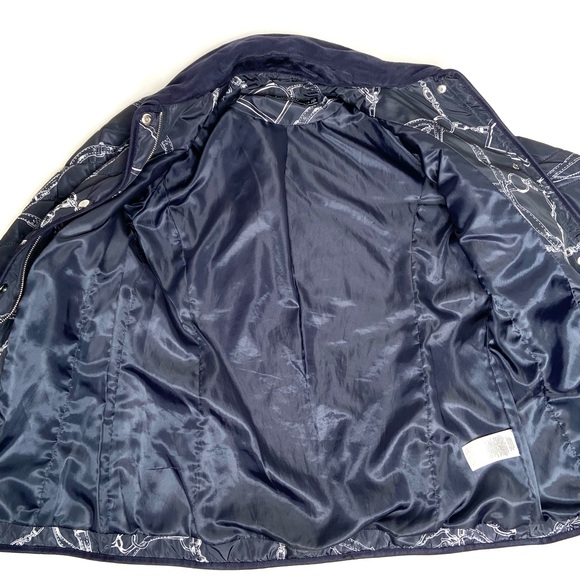 LAUREN RALPH LAUREN Navy Belting Print Quilted Jacket - Picture 5 of 16